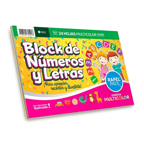 Block de Dibujo tipo nene Nº5 Rapel Pack x24Hj Fantasía 