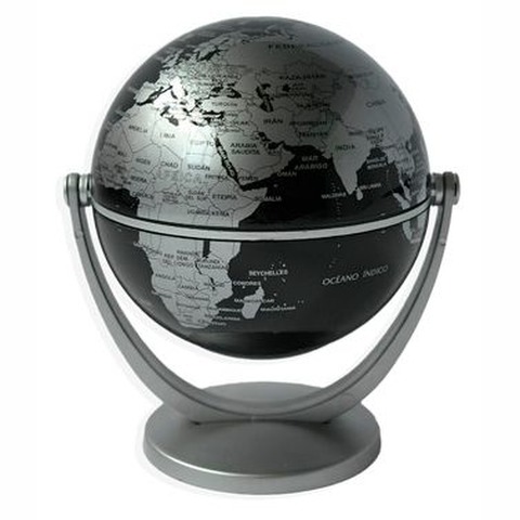 Globo Terráqueo Base Plast. Político 10 cm (107P) (Negro)