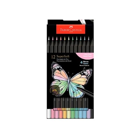 Lápiz Faber Castell SuperSoft x 12 Pastel