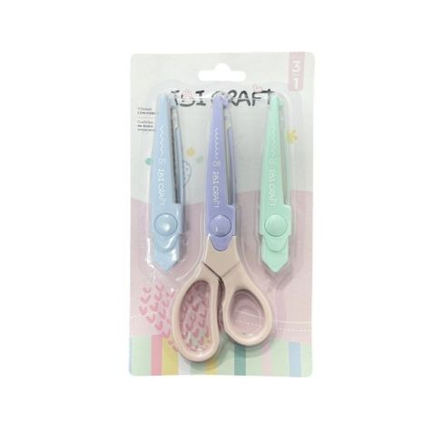 Tijera con Forma Ibi Craft Cuchilla Metal 16.5cm Set x3 Intercambiables (900835)
