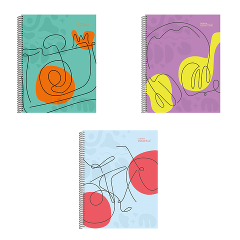 Cuaderno Universitario Ledesma Essential Abstract 84Hj Rayado