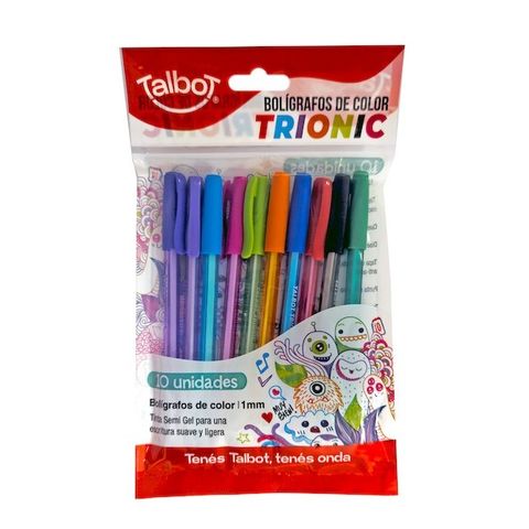 Lapicera Talbot Trionic Blister x10