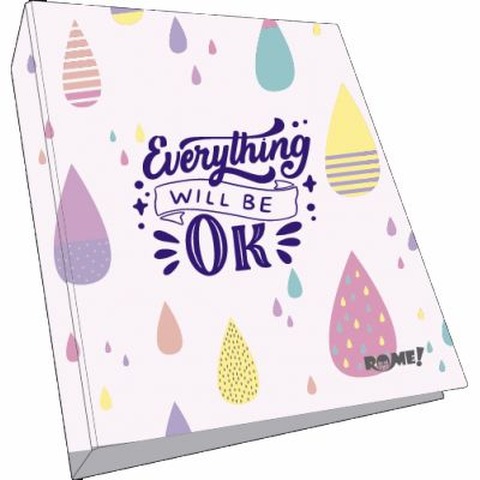 Carpeta Nº3 3x40 Rome Cartón - Fantasía - Everything will be Ok 