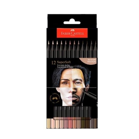 Lápiz Faber Castell SuperSoft x 12 Tonos Piel
