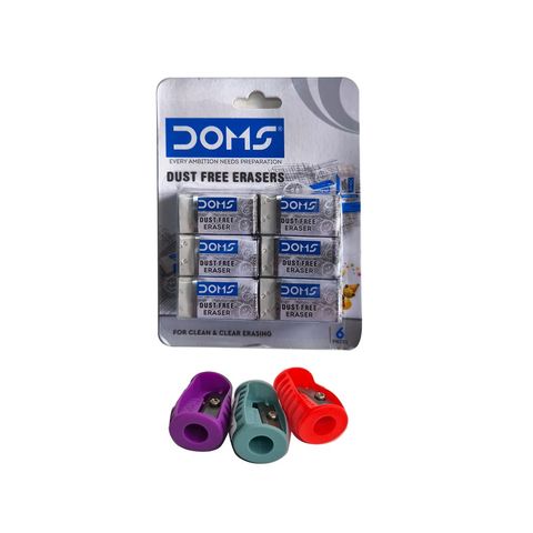 Oferta Gomas Doms x6 + Sacapuntas Maped x3