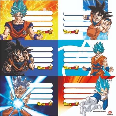 Etiquetas Mooving Dragon Ball 