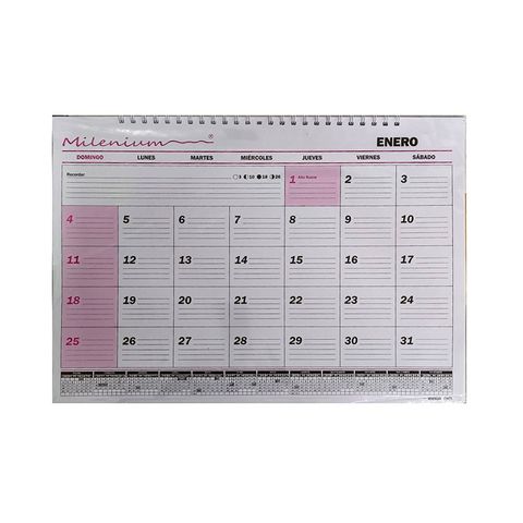 Calendario 2027 Milenium Esp. 32x45.5cm A3 Apaisado (CA05)