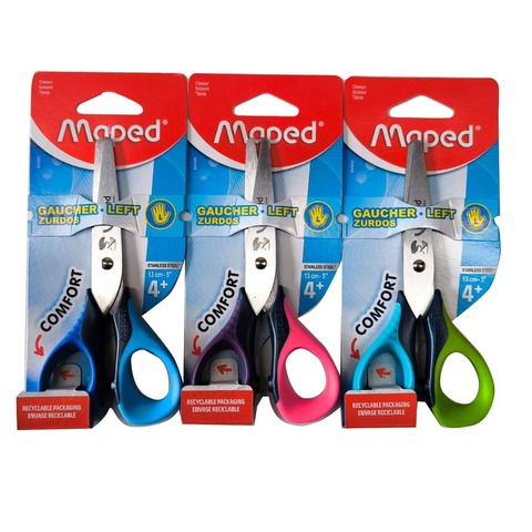 Tijera Escolar Maped 3D 13cm Sensoft Comfort para Zurdos
