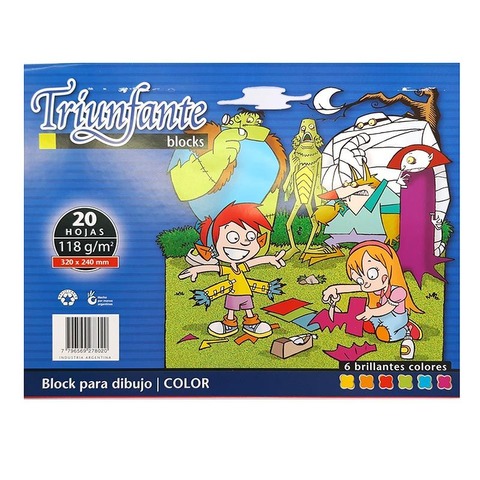 Block de dibujo Nº5 Color Triunfante 20hojas