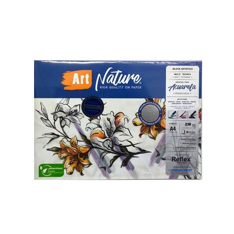 Block Art Nature A4 Acuarela/Multitecnica 230gr 20h Emblocado (89787)