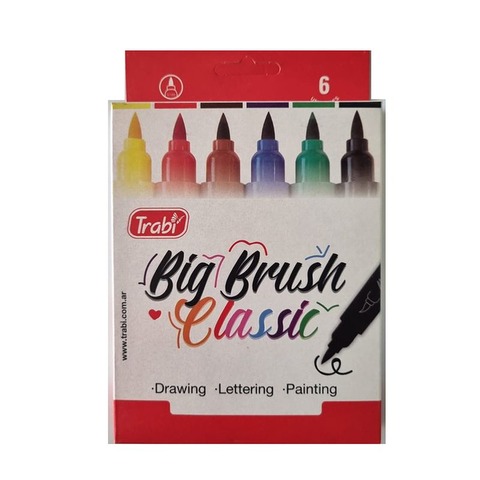 Marcador Trabi Big Brush Classic Pincel x 6