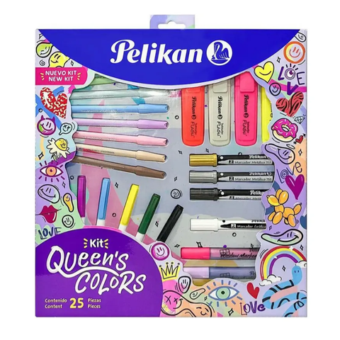 Marcador Pelikan Queens Colors x25 Piezas