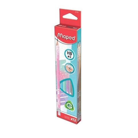  Lápiz Negro Maped Con Goma Black Peps 