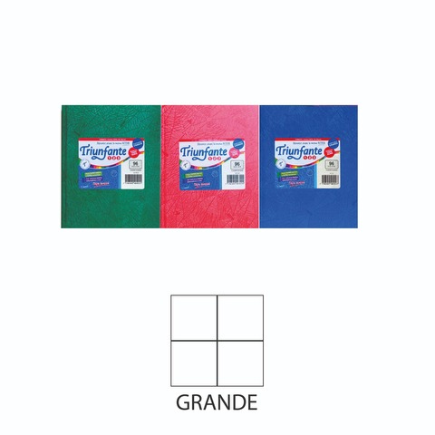 Cuaderno Escolar Triunfante 19x24 Cuadriculado Grande Araña T-D x96/100hj