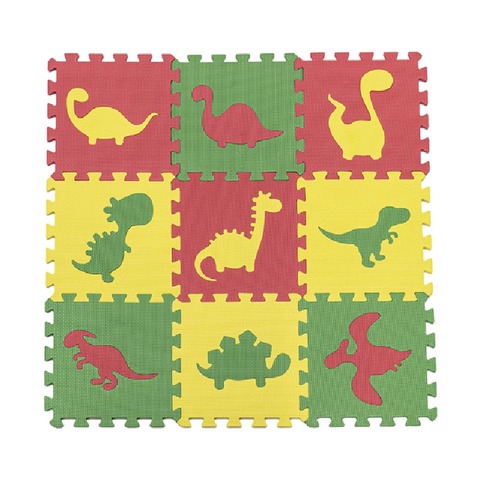 Goma Eva Pisos 30x30 x9 Piezas de 8mm Dinosaurios Encastrables (93228)