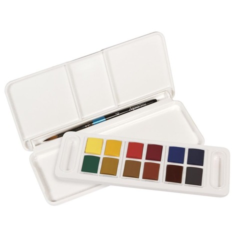 Acuarela Daler Rowney Pastillas Aquafine x12 (Paleta Plástica) 