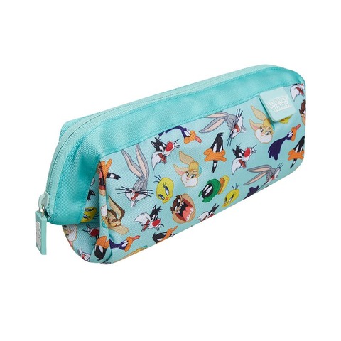 Cartuchera Mooving Tela Open Looney Tunes Turquesa