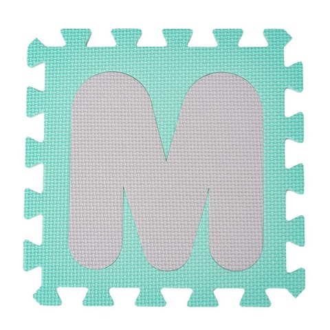 Goma Eva Pisos 30x30 x27 Piezas de 8mm ABC Mayúsculas Encastrables (93210BC) Mint-Gris