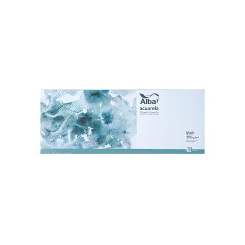 Block Alba P/Acuarela 25% Algodon 15X40cm 300Grs. 12Hj Emblocado