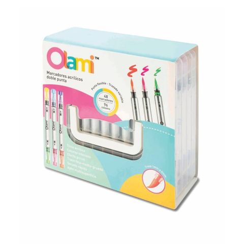 Marcador Olami Acrilico x48 Doble punta (MACDP48)