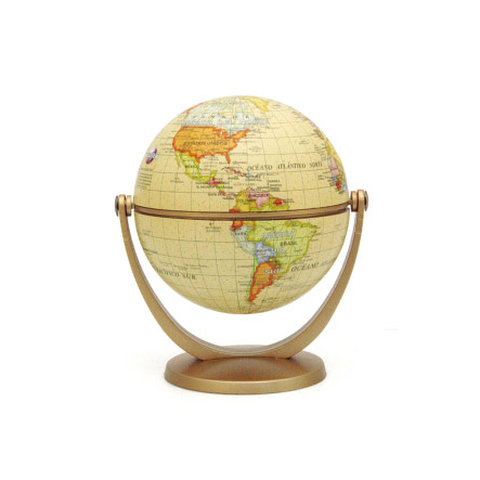 Globo Terráqueo Base Plast. Antiguo Multigiro 10 cm (107A)