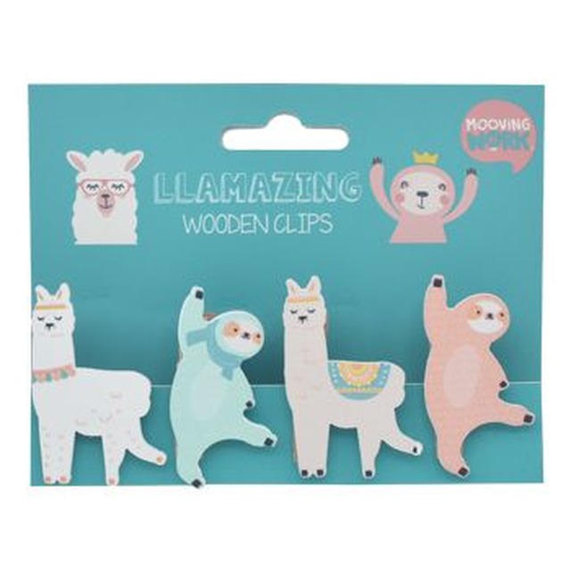 Mooving LLamazing Clip de Madera x4 - Batik - Librer a 