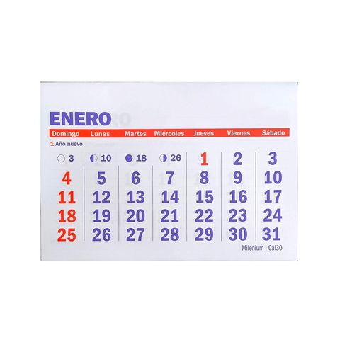 Calendario 2027 (Sin Espiral) 21x30 cm (CA30)