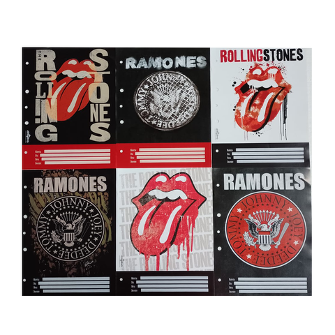Separadores A4 Mooving Rolling Stone & Ramones 