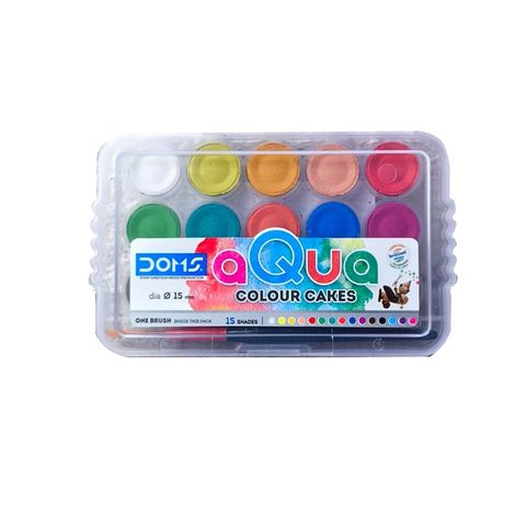 Acuarela Doms x15 Colores (15mm Diam) + Pincel (7939)