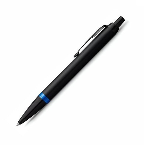 Lapicera/Boligrafo Parker IM Vibrant Ring Negra Satinada y Azul (2172941)