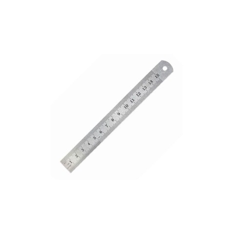 Regla Metálica Acero Plana  15cm