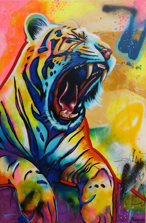 Cuadro original de Tigre 