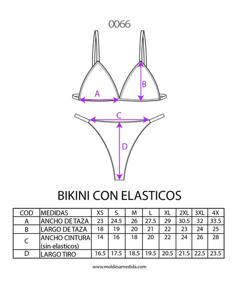 0066 | MOLDE BIKINI CON ELASTICOS MUJER
