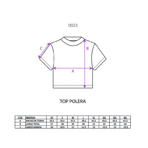 0023 | MOLDE TOP CUELLO POLERA MUJER