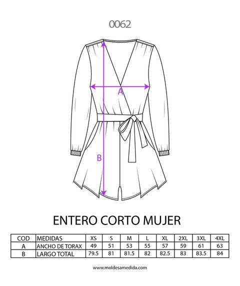 0062 | MOLDE ENTERO CORTO MUJER