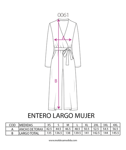0061 | MOLDE ENTERO LARGO MUJER