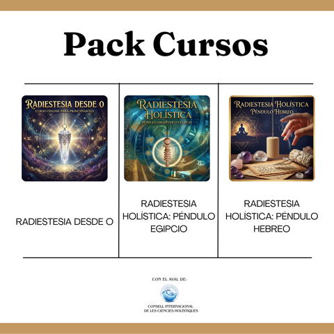 Pack Radiestesia desde 0, Péndulo Egipcio y Péndulo Hebreo