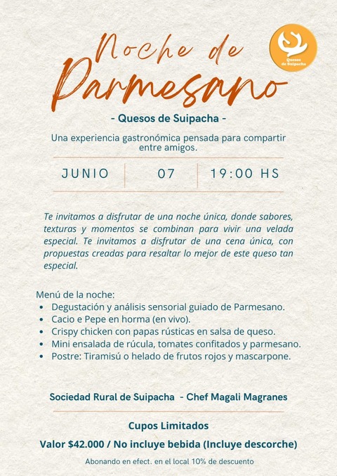 Quesos de Suipacha: Noche de Parmesano 