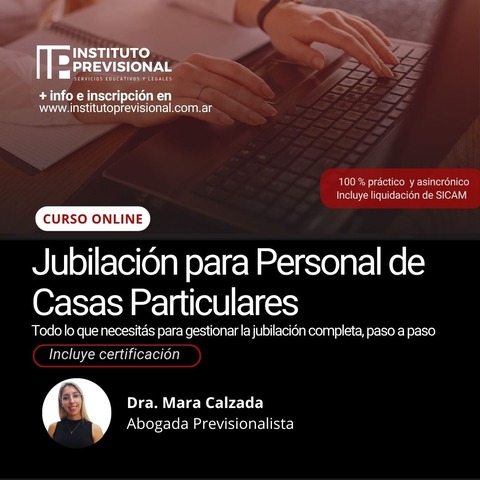 Curso Jubilación Personal de casas particulares (Servicio doméstico)