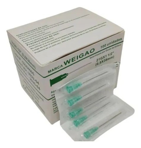 Aguja Hipodérmica 21g x 1 1/2