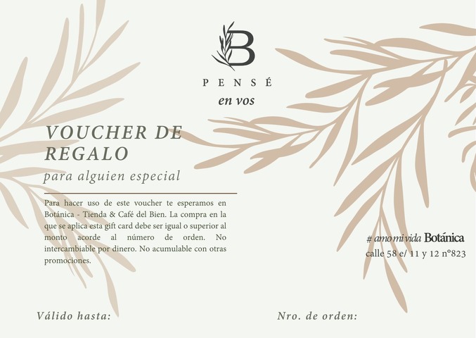 Gift Card  en Café del Bien 