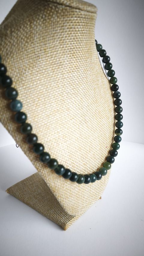 COLLAR AGATA MUSGOSA DE 55CM+5CM
