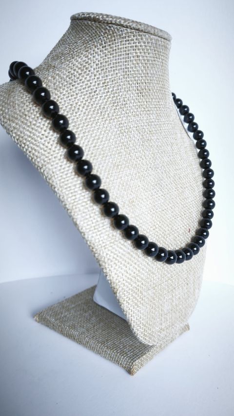COLLAR  AGATA NEGRA DE 55CM +5CM