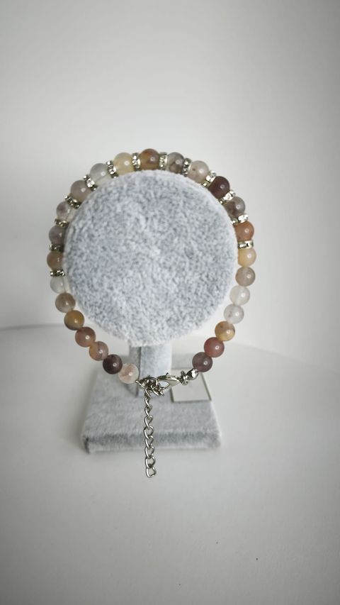 PULSERA PIEDRA NATURAL LUNA MELOCOTON