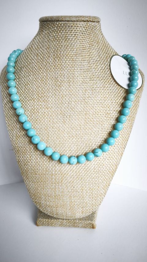 COLLAR TURQUESA CHINA DE 55CM +5CM