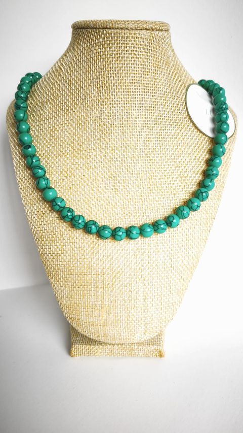 COLLAR TURQUESA VERDE DE 55CM +5CM