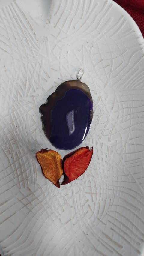 Dije chapa de ágata violeta