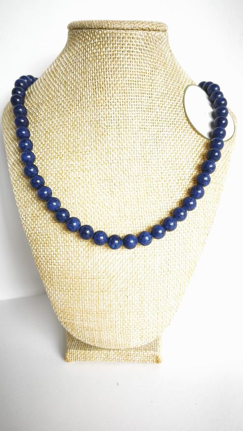 COLLAR EN LAPISLAZULI DE 55CM+5CM