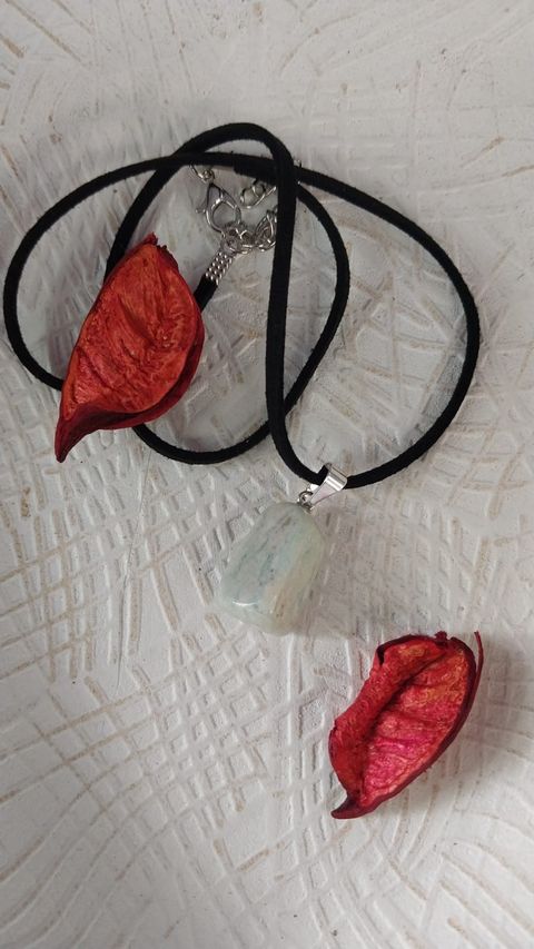 Conjunto de cordón y dije de Amazonita
