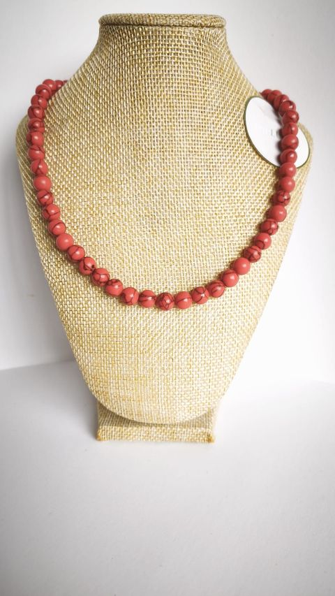 COLLAR TURQUESA ROJA DE 55CM +5CM